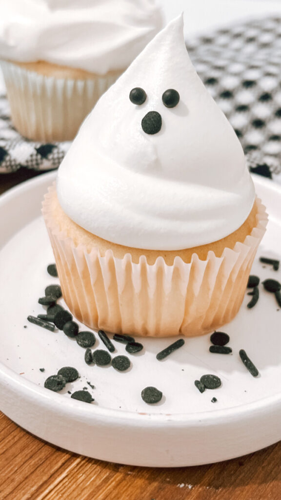 IMG_0738-576x1024 Easy Cool Whip Ghost Cupcakes