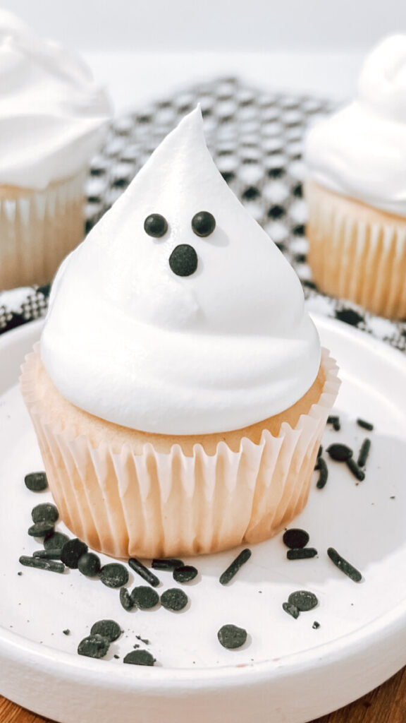IMG_0748-576x1024 Easy Cool Whip Ghost Cupcakes