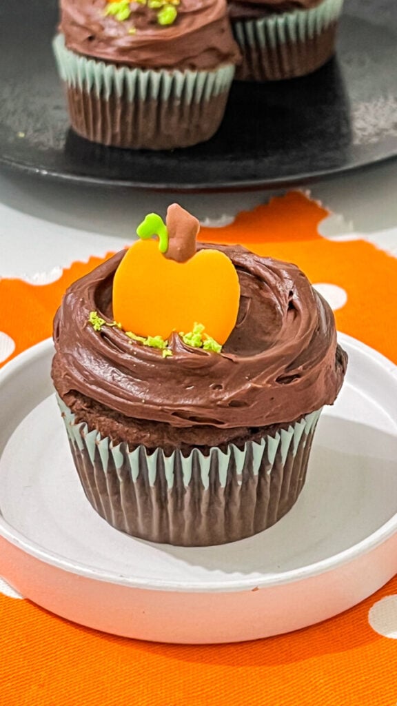 IMG_2973-576x1024 Pumpkin Patch Chocolate Cupcakes