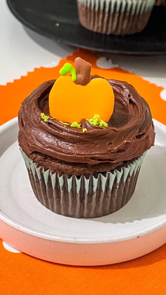 IMG_2995-576x1024 Pumpkin Patch Chocolate Cupcakes