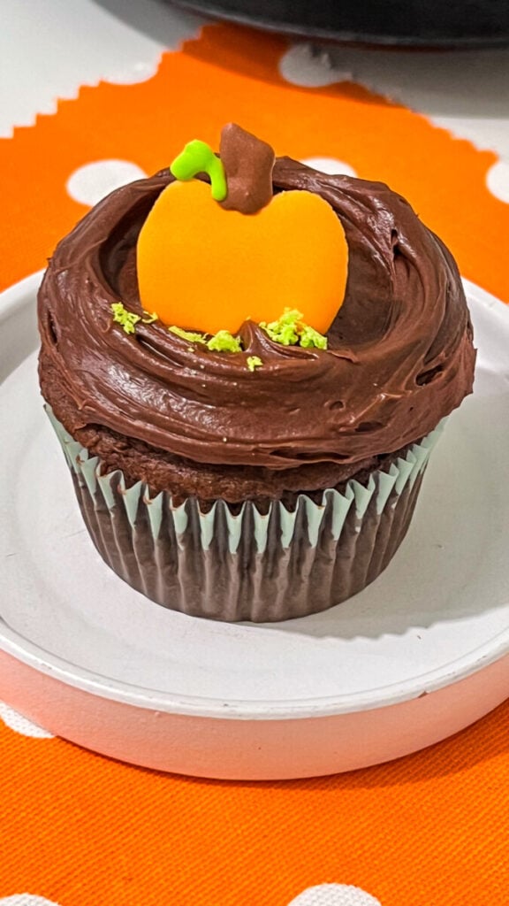 IMG_2996-576x1024 Pumpkin Patch Chocolate Cupcakes