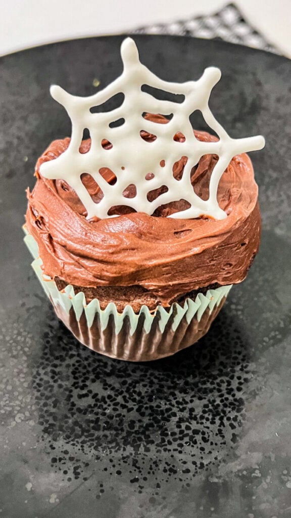 IMG_3004-576x1024 Chocolate Spiderweb Cupcakes