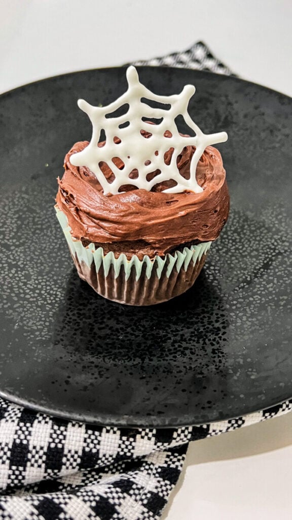 IMG_3009-576x1024 Chocolate Spiderweb Cupcakes