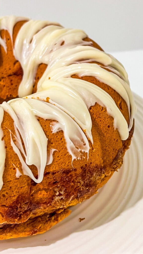  IMG_1235-576x1024 Pumpkin Spice Bundt Cake with Cream Cheese Frosting  