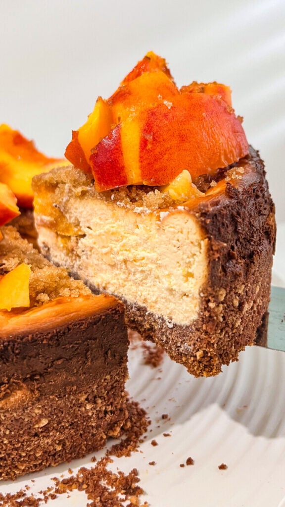  IMG_5238-576x1024 Brown Sugar Peach Cheesecake  