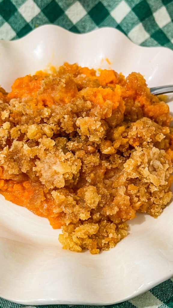 IMG_6995-576x1024 Crock Pot Ritz Cracker Sweet Potato Casserole