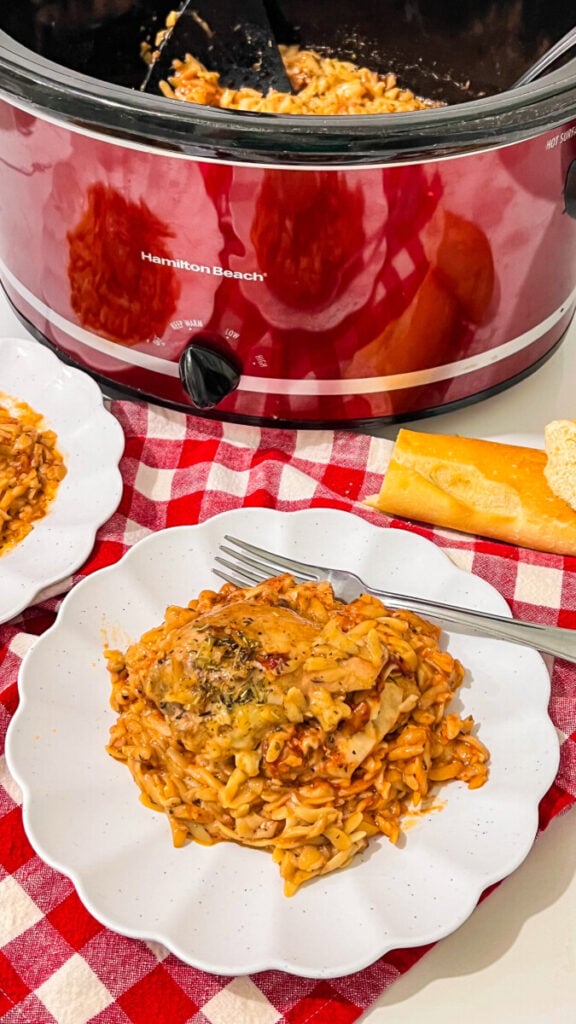 IMG_7532-576x1024 Crockpot Marry Me Chicken and Orzo  
