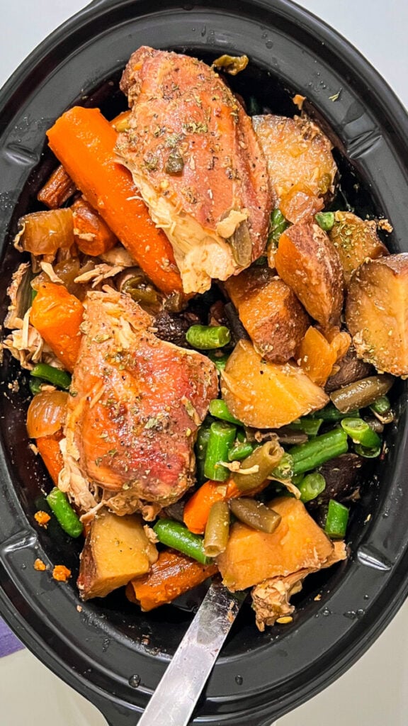  IMG_7694-576x1024 Slow Cooker Brown Sugar Soy Chicken and Veggies  
