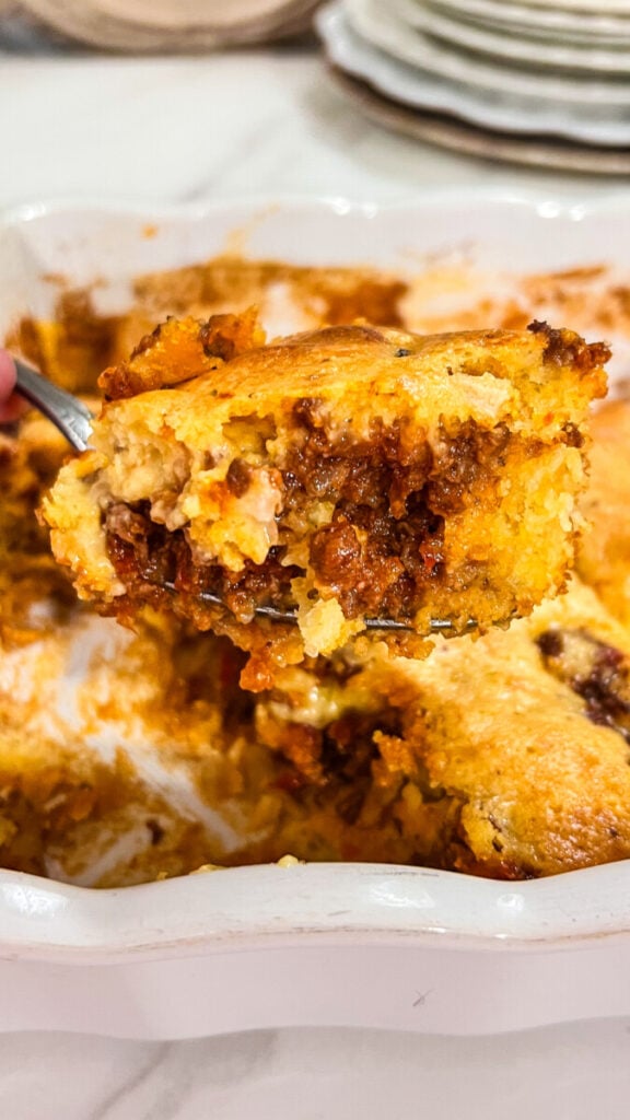 IMG_9423-1-1-576x1024 Easy Mexican Cornbread with Taco Meat and Cheese