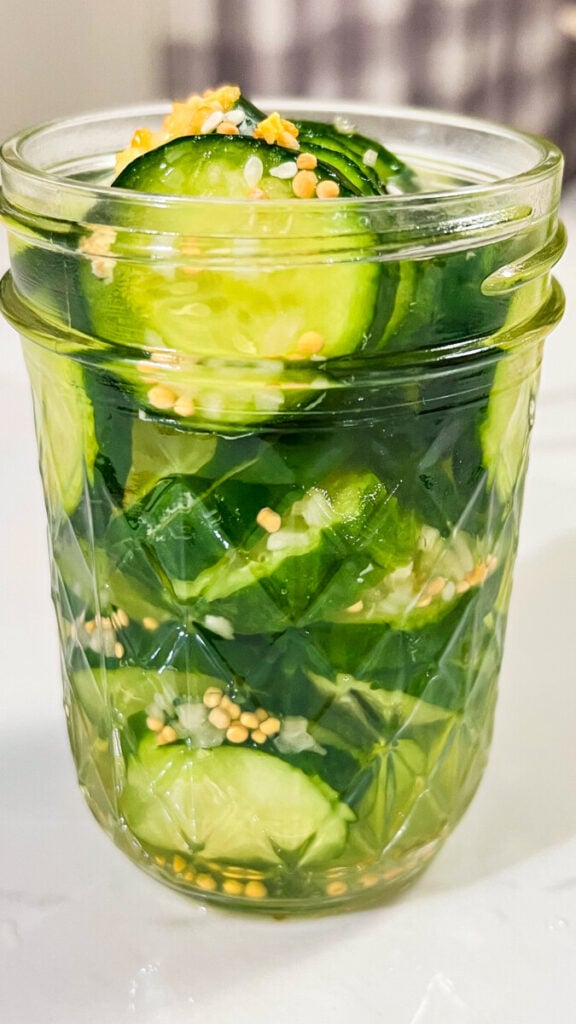 IMG_9672-576x1024 Homemade Sweet Refrigerator Pickles