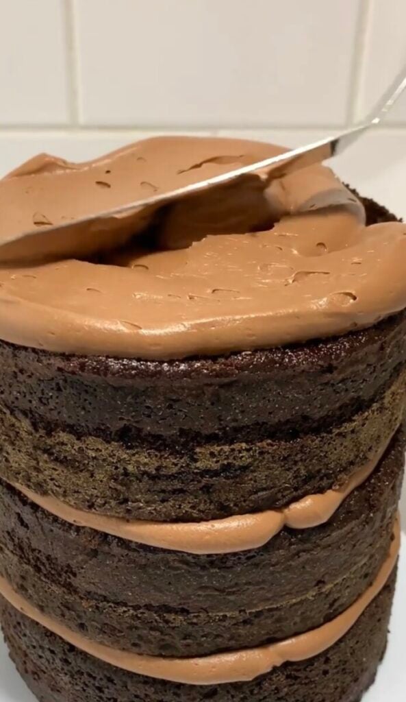  IMG_5139-593x1024 3 Layer Chocolate Buttercream Cake  