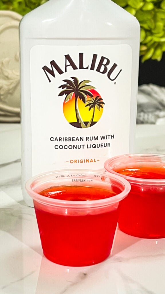  IMG_5854-576x1024 Strawberry Malibu Jell-O Shots  