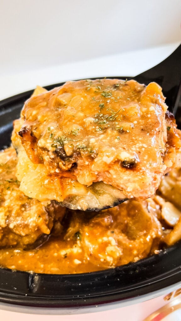  IMG_6139-576x1024 Crockpot Smothered Pork Chops & Scalloped Potatoes  