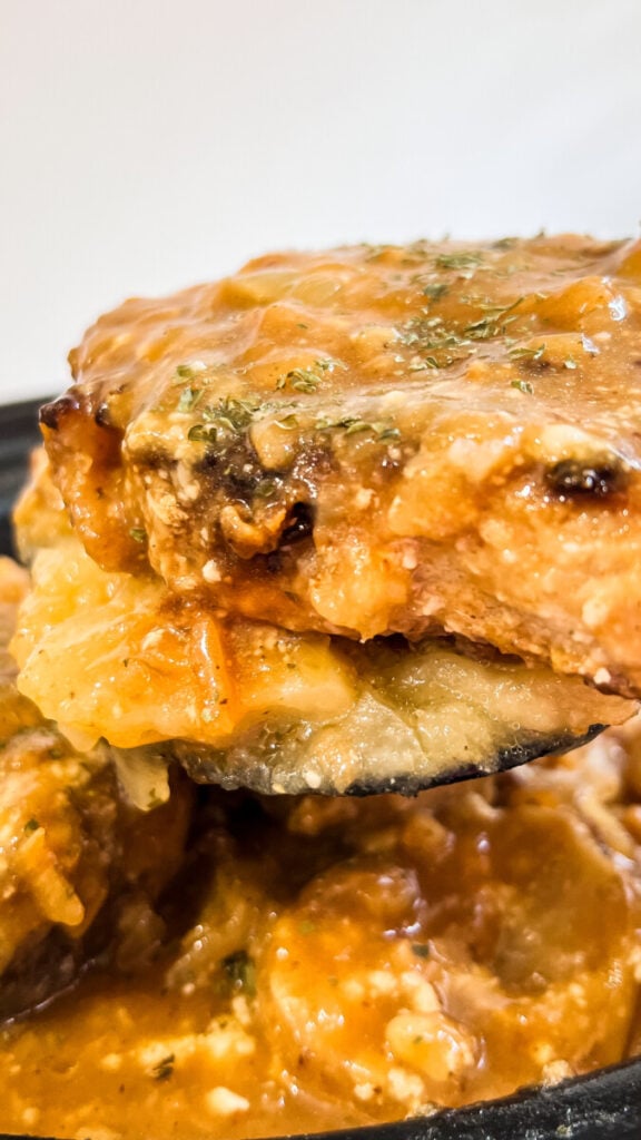  IMG_6141-576x1024 Crockpot Smothered Pork Chops & Scalloped Potatoes  