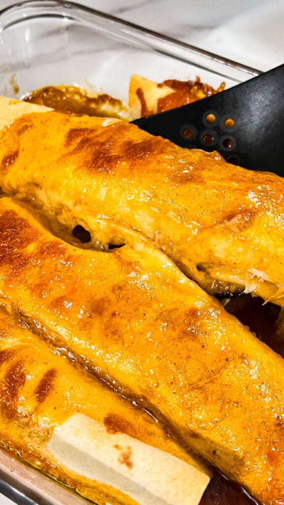  IMG_7140-576x1024 Oven Baked Cheesy Chicken Enchiladas  