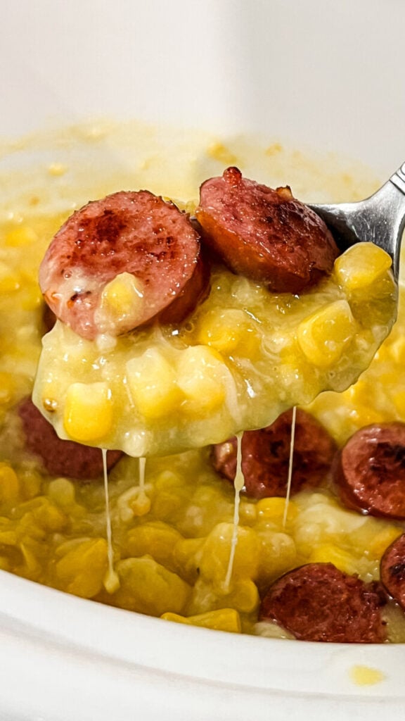  IMG_0543-576x1024 Crockpot Cheesy Corn and Kielbasa  