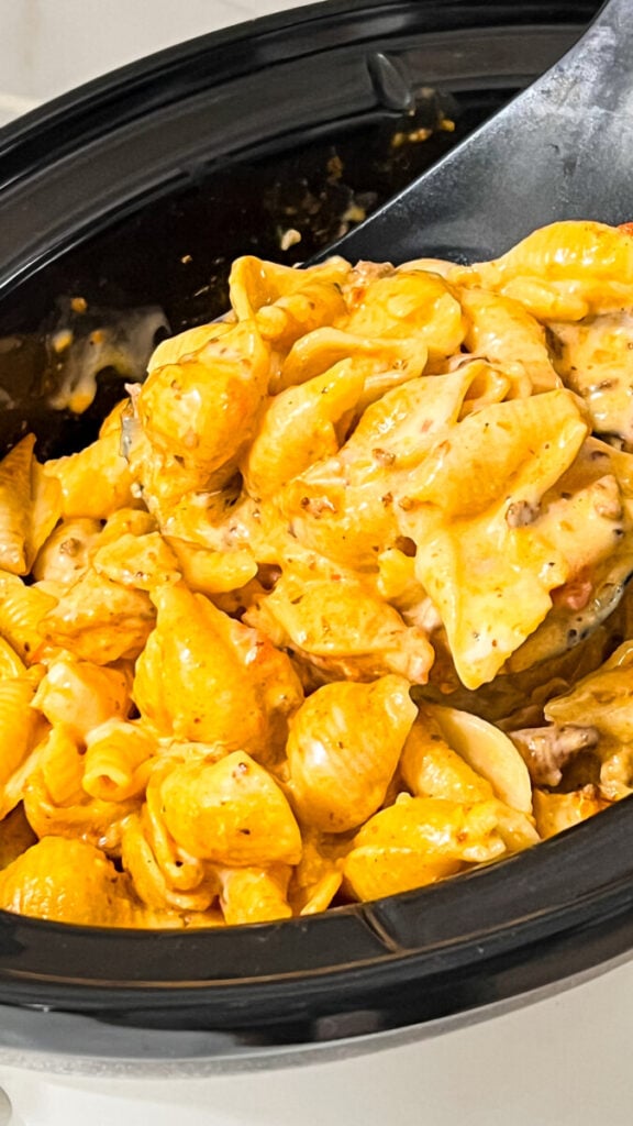 IMG_2306-576x1024 Crockpot Creamy Beef and Shells