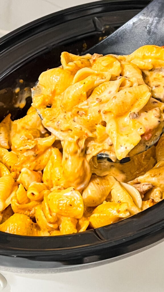 IMG_2307-576x1024 Crockpot Creamy Beef and Shells