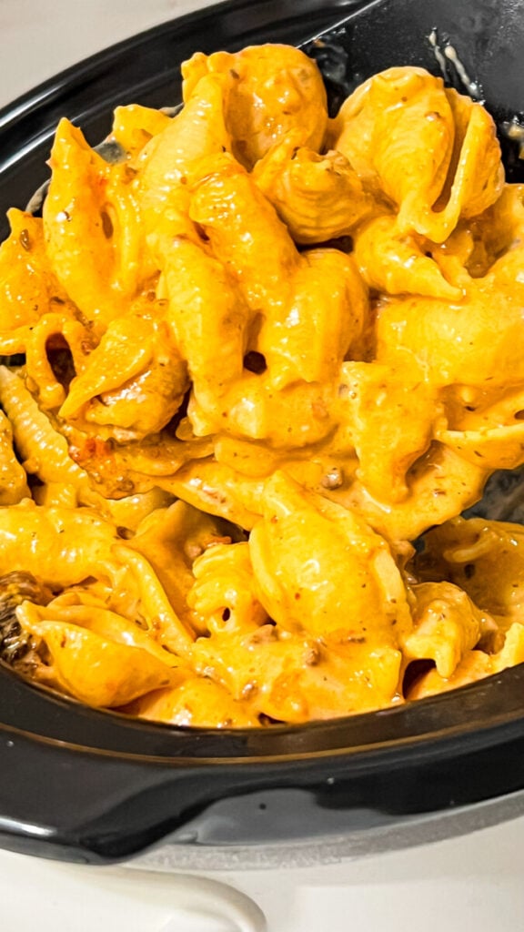 IMG_2316-576x1024 Crockpot Creamy Beef and Shells