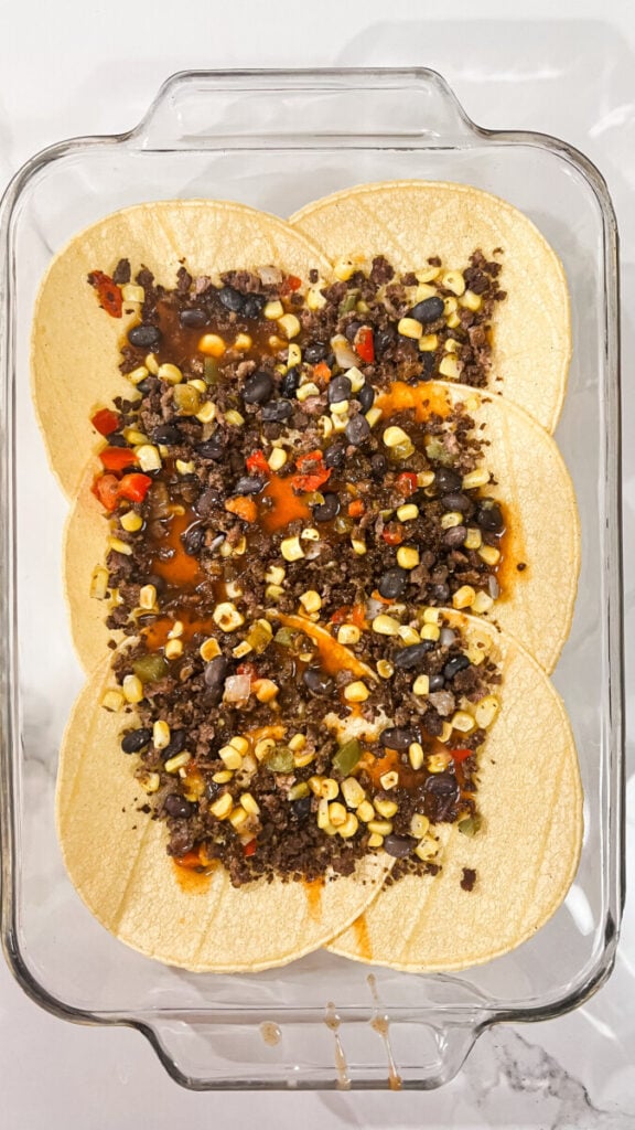  IMG_2805-576x1024 Beef Enchilada Casserole with Corn Tortillas  