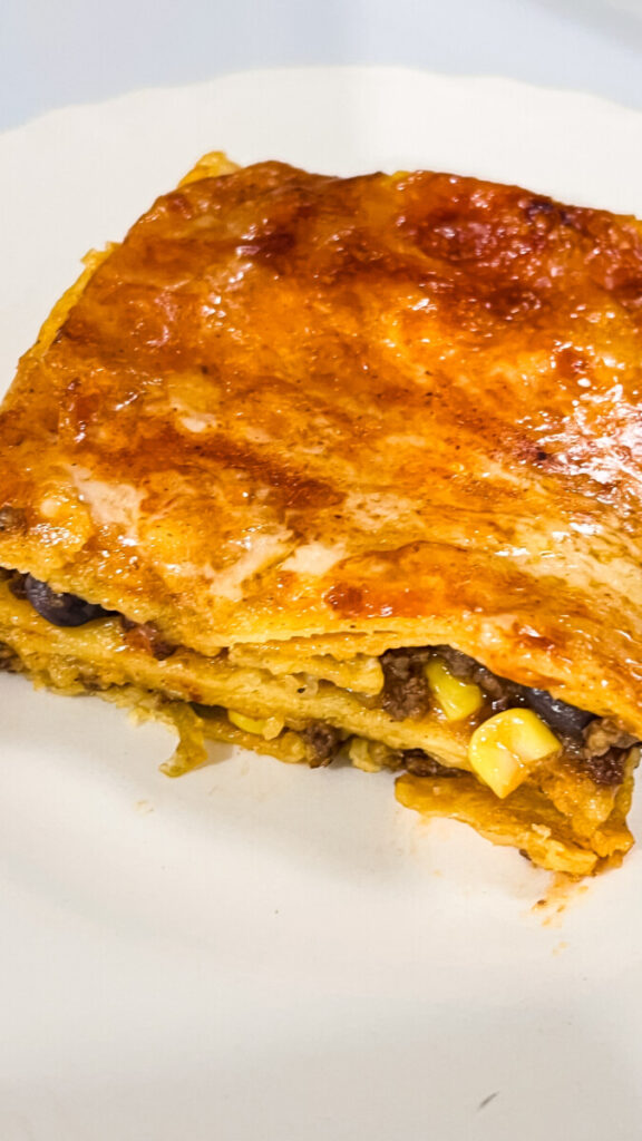  IMG_2827-576x1024 Beef Enchilada Casserole with Corn Tortillas  