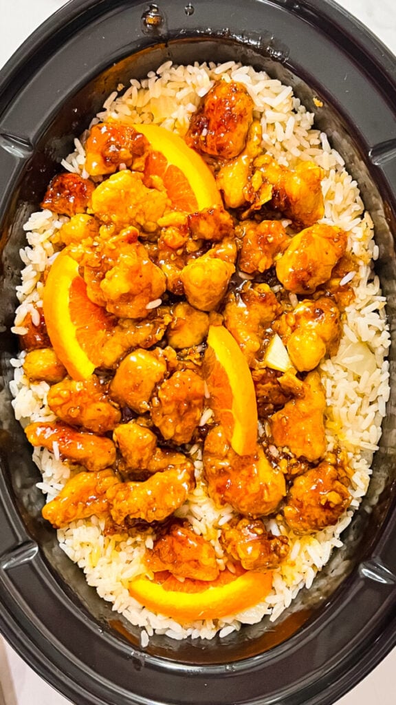 IMG_3589-576x1024 Crockpot Orange Chicken and Rice
