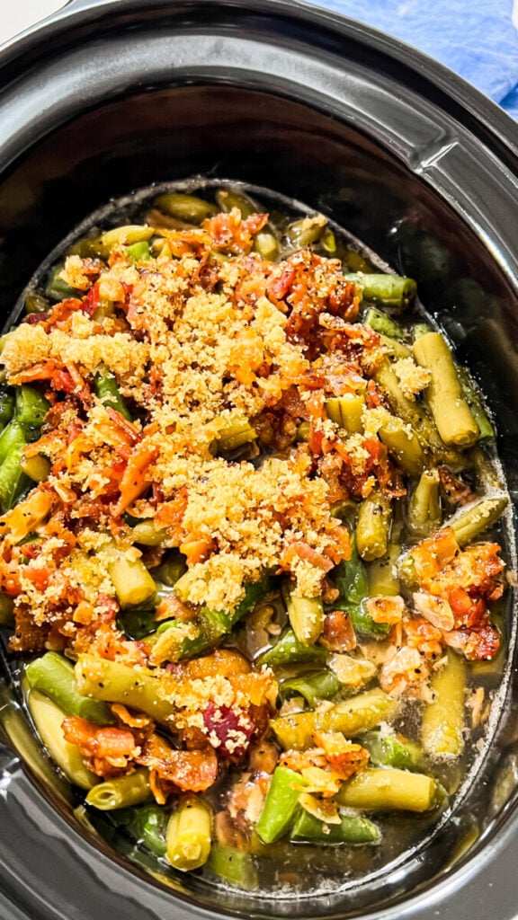 IMG_4069-576x1024 Crockpot Brown Sugar Bacon Green Beans