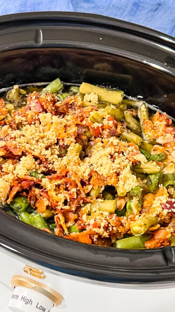 IMG_4078-576x1024 Crockpot Brown Sugar Bacon Green Beans