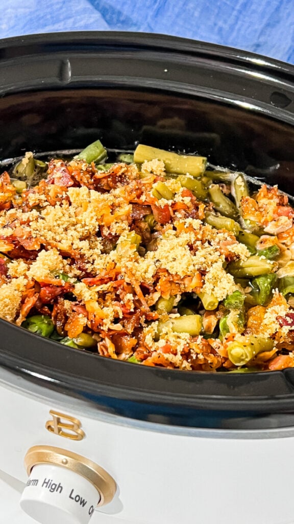 IMG_4079-576x1024 Crockpot Brown Sugar Bacon Green Beans